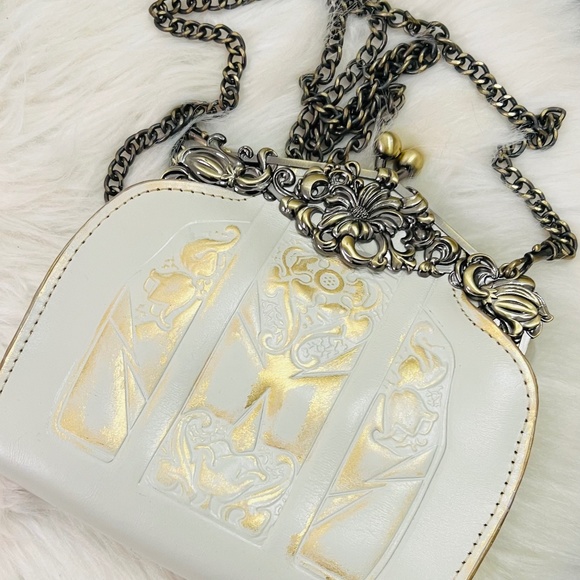 Patricia Nash Cream Leather small handbag, brand new! - Picture 1 of 3